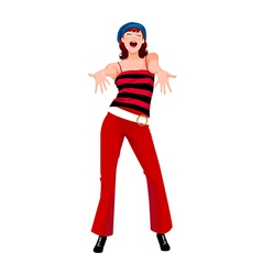 Dancing woman vector image
