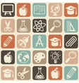 Seamless pattern with education icons vector image
