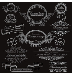 Set of vintage frames vector image