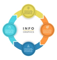 Four steps infographics design element vector image