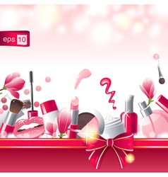 Glamourous make-up background vector image