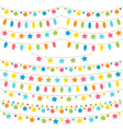 Collection of colorful garland lights Collection of colorful garland lights vector image