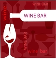 Wine bottle serving a glass silhouettes on purple vector image