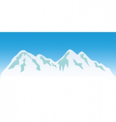 Snowy mountains vector image