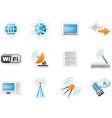 Wireless technology icons vector image
