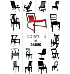 Designer chair set vector image