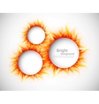 Circles with flames vector image
