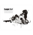 Woman's silhouette among the flowers vector image