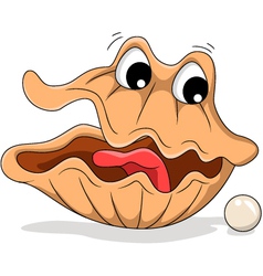 Pearl shell shocked expression vector image