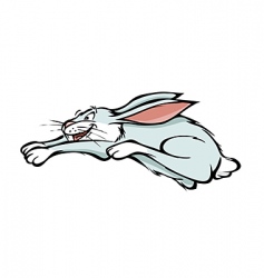 Rabbit jumping vector image