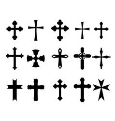 Cross symbols vector image