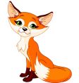 Cute cartoon fox vector image
