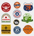 Vintage gasoline signs vector image