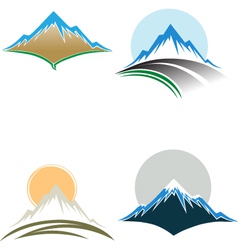 Mountain tops vector image