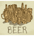 Beer background vector image