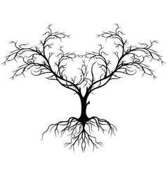 Tree silhouette without leaf vector image