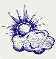 Sun in the clouds vector image