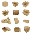 Cardboard set vector image