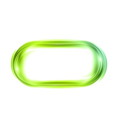 Abstract shape white green oval vector image