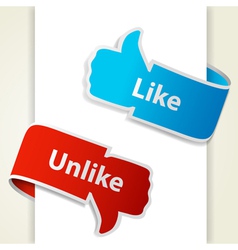 Like and unlike icons vector image