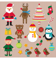 Christmas design elements set vector image
