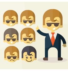 Set of cartoon office worker Set of cartoon office worker vector image