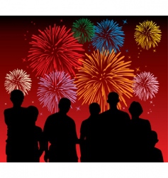 Fireworks display vector image