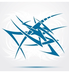 Abstract blue tattoo vector image