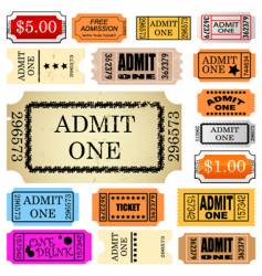 Ticket admit one vector image