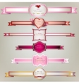 Set of holiday ribbons vector image