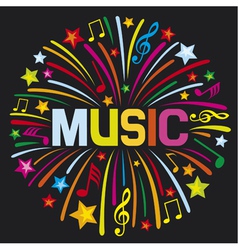 Music firework vector image