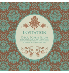 Vintage Floral Invitation Card vector image