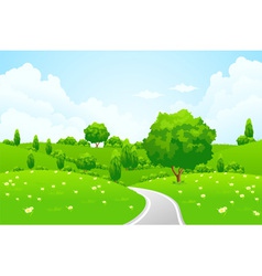 Country landscape vector image