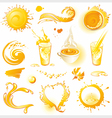 Collection of orange design elements Collection of orange design elements vector image