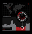Security radar and infographics vector image