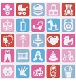 Seamless pattern with bright kid icons vector image