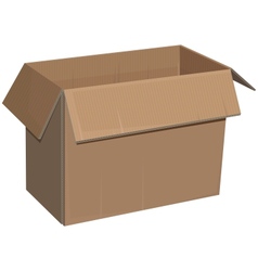 Open cardboard box isolated vector image
