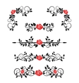 Roses with floral embellishments vector image