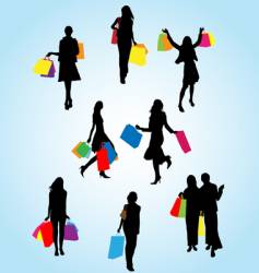 Woman shopping Woman shopping vector image