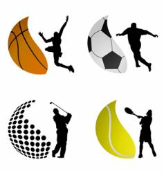 Sport symbols vector image