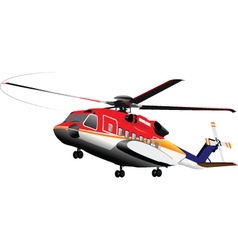 Rescue emergency helicopter vector image