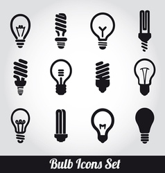 Light bulbs Bulb icon set vector image