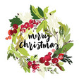 Christmas greeting card vector image