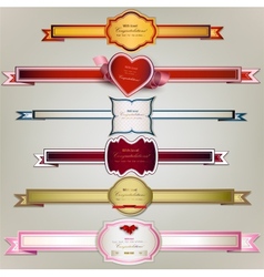 Set of holiday ribbons vector image