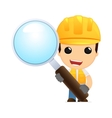 Funny cartoon builder vector image