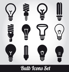 Light bulbs Bulb icon set vector image