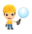 Funny cartoon builder vector image