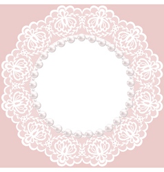 Lace doily vector image