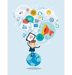 Social media concept vector image