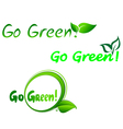 Green symbols for ecology design vector image